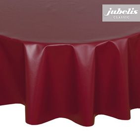 Nappe en toile cirée bordeaux facile à nettoyer