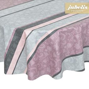 Nappe enduite en coton avec motif rayé