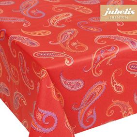 Nappe lavable de toile cirée en rouge