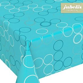 Toile cirée sur-mesure dans un coloris turquoise