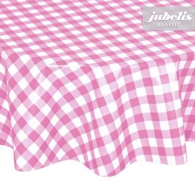Toile cirée en rond avec protection contre les taches
